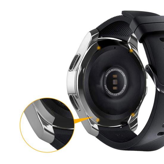 Противоударная гальванизированная рамка из ТПУ для чехла Samsung Galaxy Watch 42/46 мм