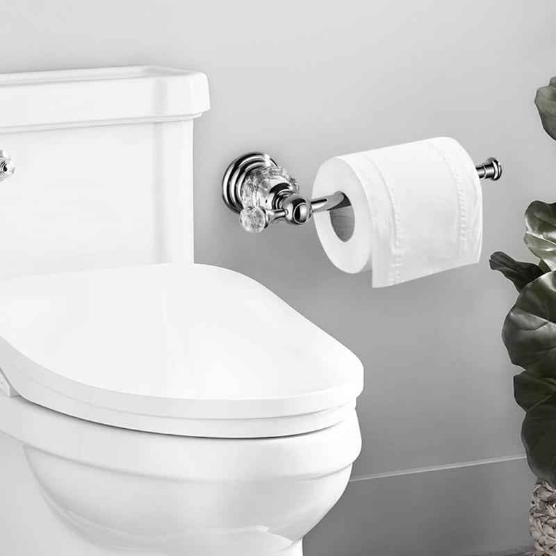 Золотой держатель для бумажного рулона Хрустальный, Хромированный держатель для туалетной бумаги, Хрустальный держатель для туалетной бумаги серебристый настенный