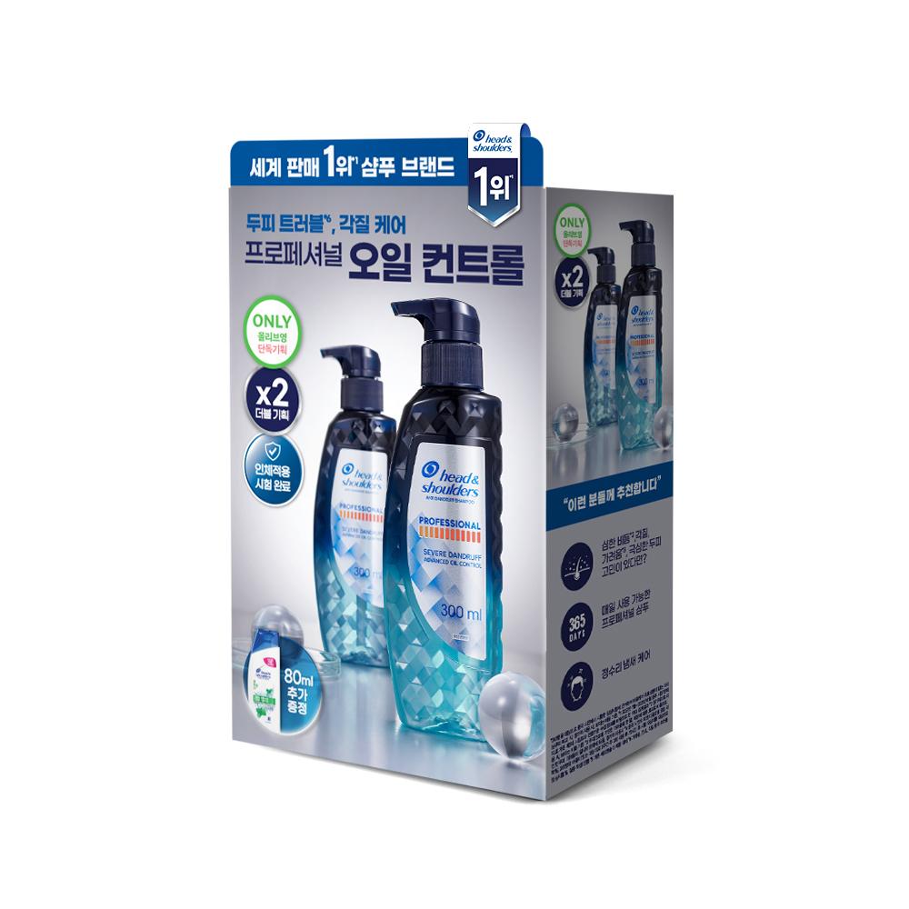 Head and Shoulders Shampoo 300ml Double + 80mL Special Offer 2 Types to Choose (Oil Control/Garyo Scalp Care)
