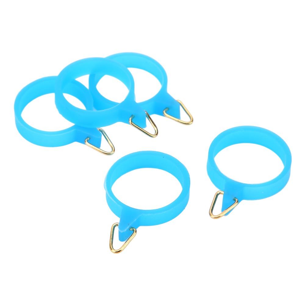 5PCS with Rubber Circle Bait Hook Holder Stainless Steel Fishing Hook Holder for Outdoor Fishing