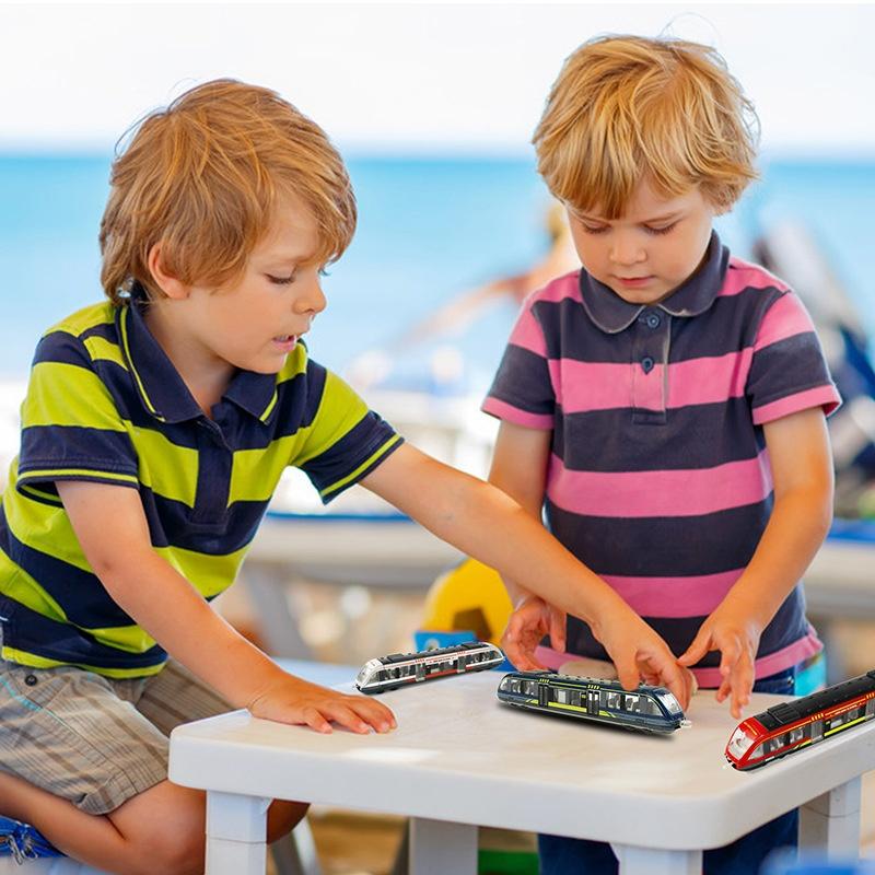 1/3 шт. Набор игрушечных поездов Высокоскоростной локомотив Двигатель Литая модель автомобиля Скользящий соединенный Метро Поезд-пуля Набор для детей