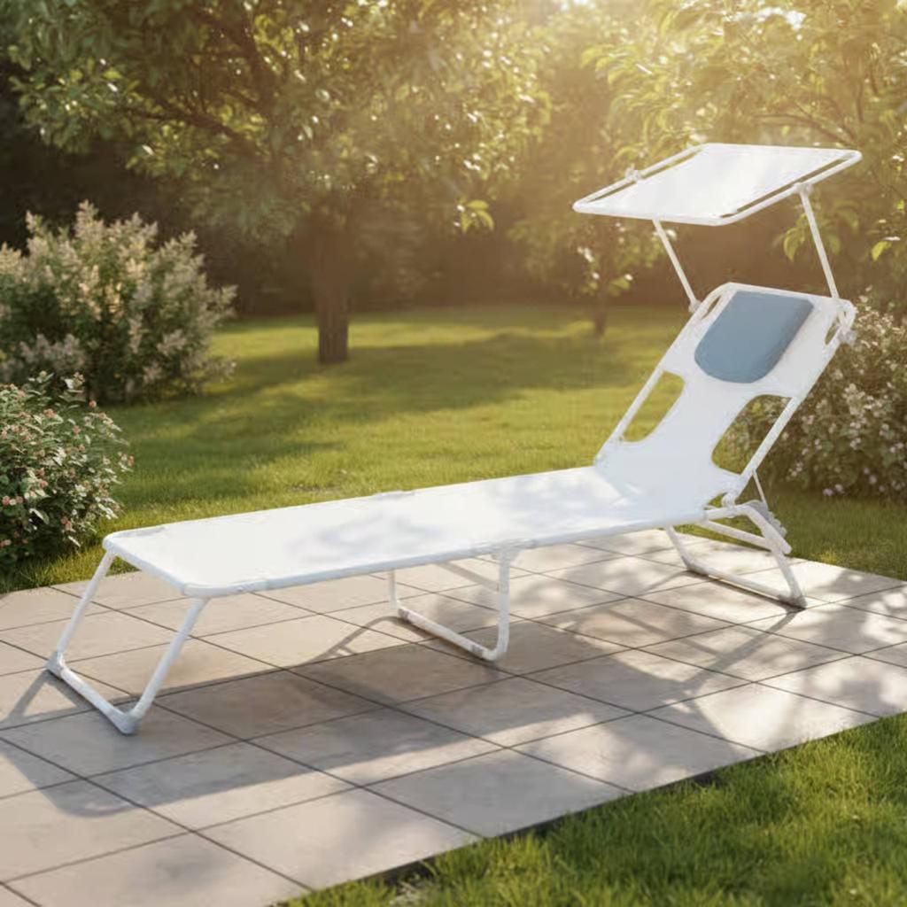 Face down Tanning Chair Foldable Design Face down Tanning Lounger Padded Sunbathing Chair Breathable Textile for Beach Goers