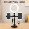 Dual Phone Position Live Streaming Fill Light Stable Base LED Circular Light Live Learning