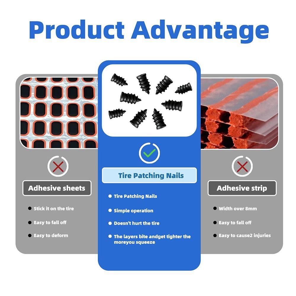 10/20Pcs Universal Self-Tapping Screw Rubber Tyre Repair Kit  Roadside Assistance