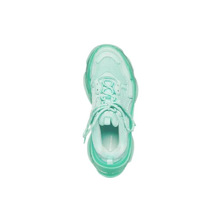 Balenciaga Triple S Clear Sole Low top Chunky Sneakers Women's Green (Unisex) Chunky Sneakers 544351W2GA14500