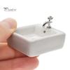 Раковина для кукольного домика, реалистичная имитация небольшого размера, изысканное уникальное декоративное качество изготовления 1:12-масштабная миниатюрная модель сцены, набор для ванной комнаты для микро