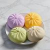 1/2/3/4Pcs Stress Relief Steamed Bun Toy with Steamer Simulation Stuffed Bun Squeeze Sensory Toy Soft TPR