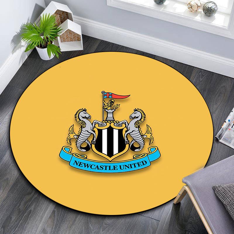Newcastle United,Round Area Rug,Carpet Rug for Living Room Bedroom Sofa Playroom Decor,Non-slip Floor Mat