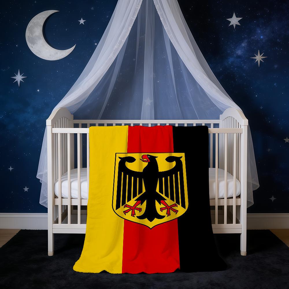 Blanket Super Warm G-Germany-ES Comfortable Plush Cool Throw Blanket Child Home Flag Sofa Bedroom Gift