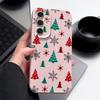Чехол для Samsung Galaxy S25 S24 FE S23 Ultra A56 A16 A17 A36 A26 A55 A15 A25 A54 5G S25 S24 S22 Ultra S23 FE Мягкий ТПУ Чехол для телефона Чехол с рождественской елкой