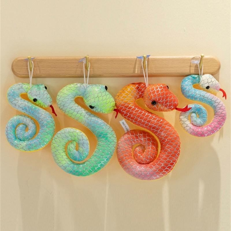 Fashionable Snake Hanging Ornament Charm Accessory with Vibranting Color and Gold Accent Sturdy PP Cotton Materials