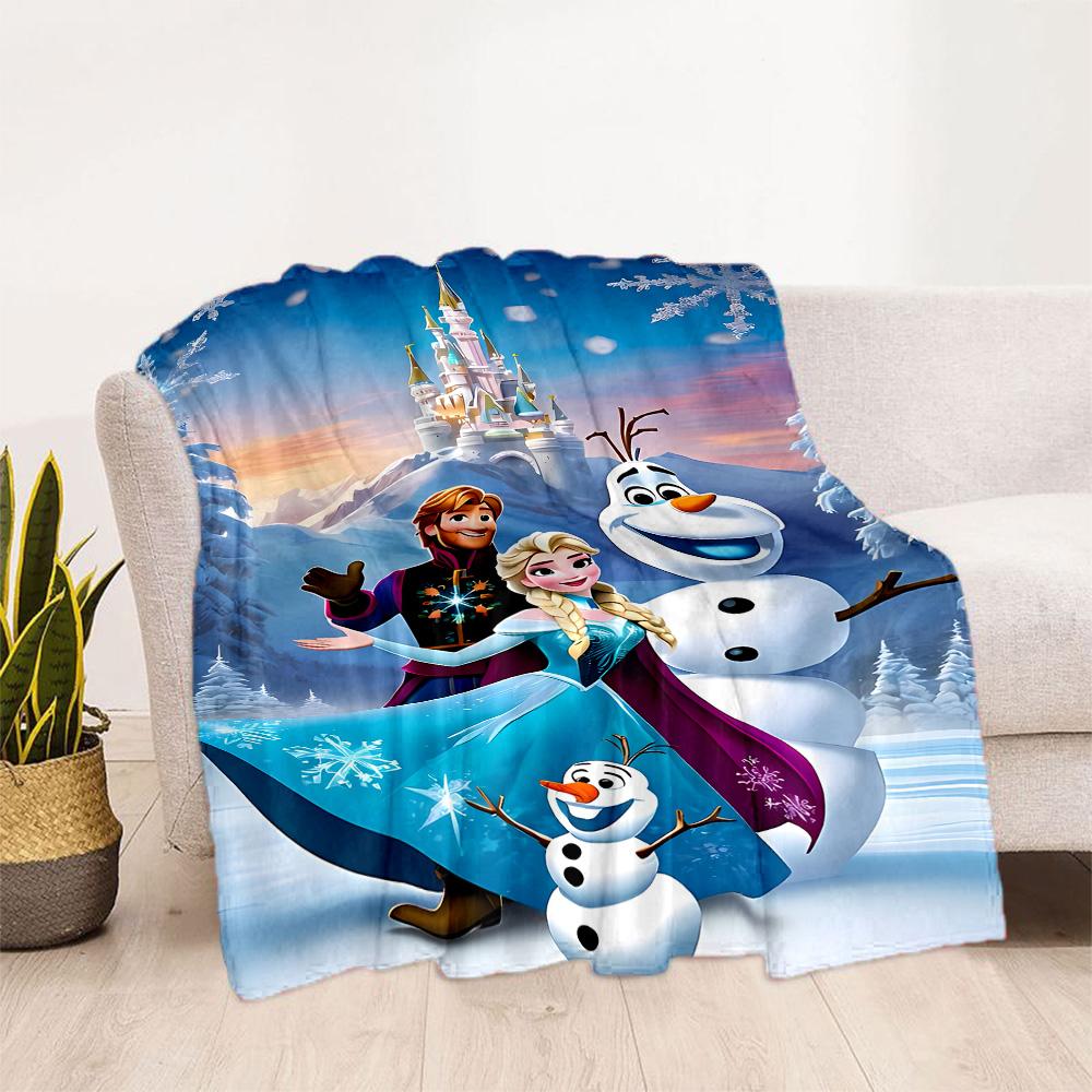 Winter Snowman Adventure Blanket Soft Warm Cozy Suitable for Seaside Chair Couch Four Seasons Universal Warmthful Decor