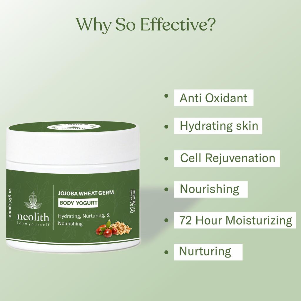 Йогурт для тела с зародышами пшеницы жожоба, морингой и пентавитином || Легкое увлажнение | Мгновенное охлаждение