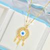 Ожерелье «Глаз дьявола» Женское Личность Модное Универсальное Подвеска с цирконом Нежная Цепочка для ключиц