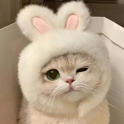 1 шт. шапка для кошки с ушками кролика, костюм для питомца на пасхальную тематику, удобный головной убор из полиэстера для кошек и собак, идеально подходит для ролевых игр и фотографии