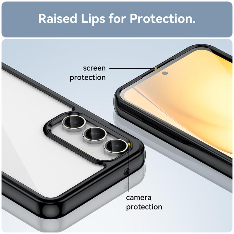 Чехол для Samsung Galaxy S23 FE Прозрачный Роскошный Силиконовый Чехол Samsung S23 FE Чехол-Бампер Силиконовый TPU Защита Чехол S23 FE