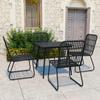 Day and Night - Day and Night Garden Dining Set 5 Pieces Synthetic Rattan and Glass