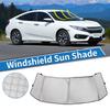 X AUTOHAUX Foldable Windshield Sunshade with Aluminum Film and Polyurethane for Honda Black N-BOX JF5/JF6 Series,