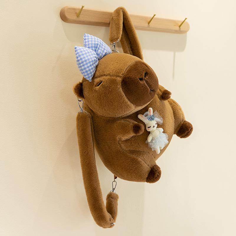 Рюкзак в виде плюшевой игрушки капибары: Модный студенческий подарок