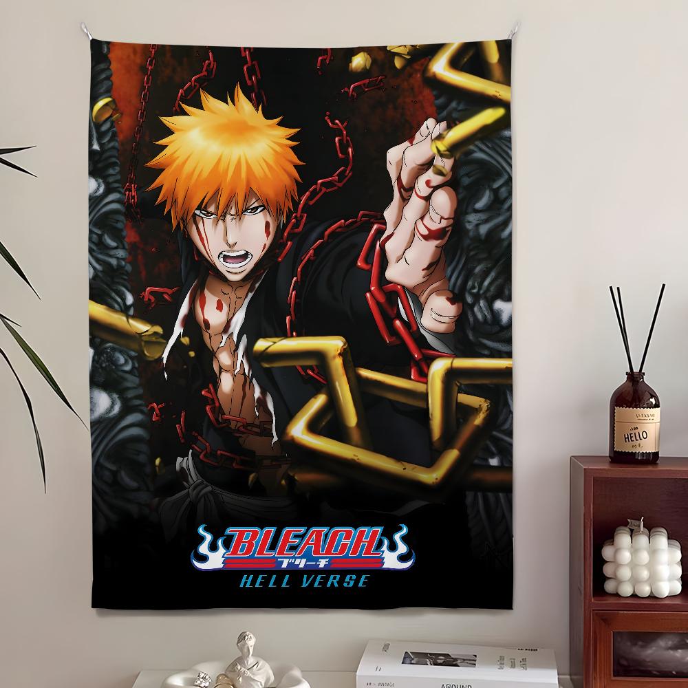 Bleach Monochrome Manga Collage Wall Tapestry  Ichigo Kurosaki Art Stylish Room Decor for Shonen Anime  Manga Fans