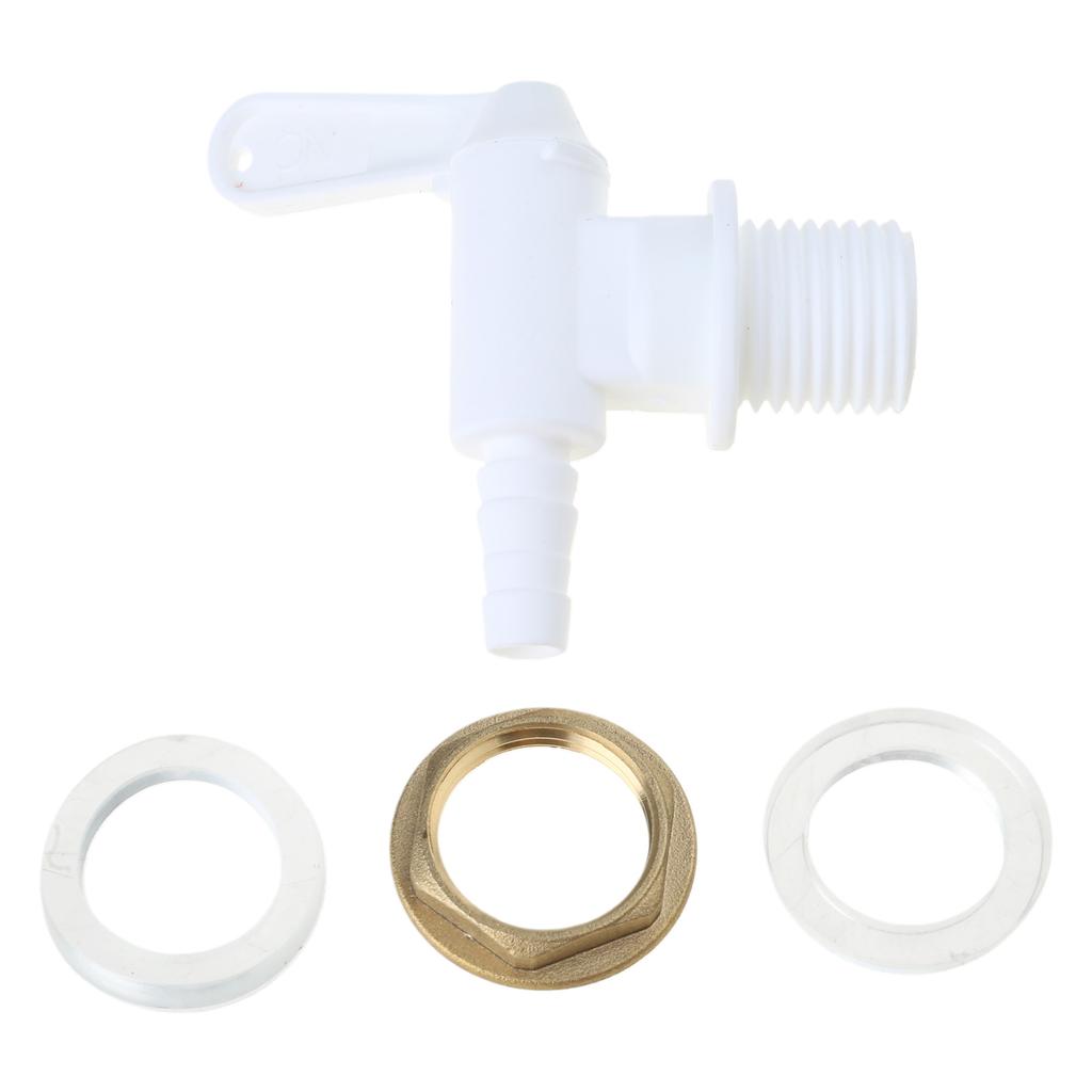 Water Butt Tap with IBC Tank Adapter Hose End Connector Snap Fit Water Butt Rain Barrel Tap 3/4" Thread Water Butt