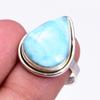 Подарочное кольцо из натурального стерлингового серебра 925 пробы с драгоценным камнем Ларимар S.8 o8v88