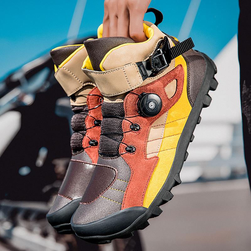 Мотоциклетные ботинки оригинального дизайна Botas Moto из микрофибры, кожаные мотокроссовые ботинки для гонок по бездорожью, мужская обувь для езды на мотоцикле