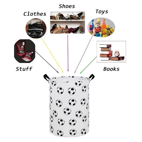 Yousheng Складная корзина для белья большой вместимости, складная корзина для одежды с ручками, принт футбольного мяча, корзина для хранения белья, детских игрушек, для детской
