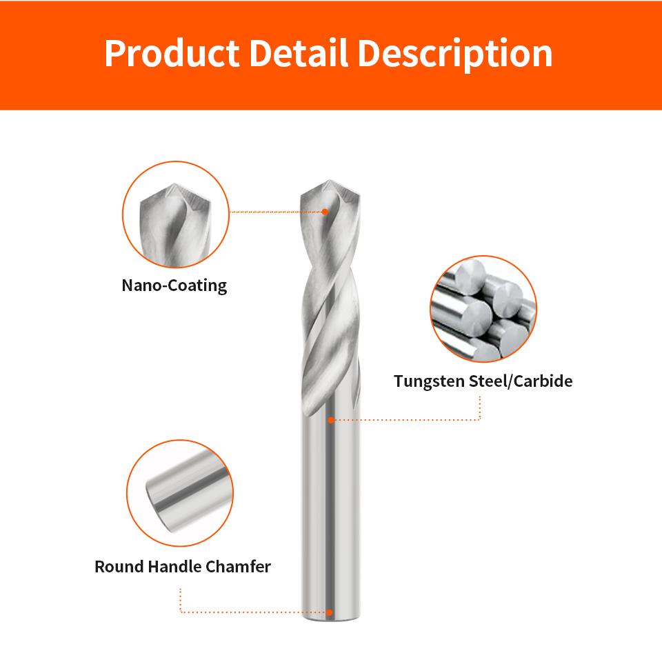 Lufeicnc HRC45° твердосплавное сверло металлическое алюминиевое сверло вольфрамовая сталь сверла токарный станок с ЧПУ сплав сверлильные инструменты 0.5-20.0 мм