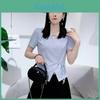 Футболка Летняя Модная Повседневная С V-образным вырезом Без Рукавов Свободного Покроя Для Женщин