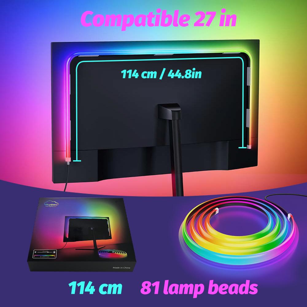 LED Strip Sync Lights Bar Smart Gaming Ambient Light Computer Backlight Strip App Control Music/Color Sync Bedroom Decor