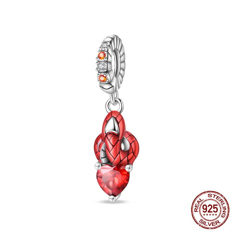 Original Charms Copper Luminous Chameleon Charms Beads Fits 3Mm Original Bracelet For Women Diy Fine Jewelry Gifts