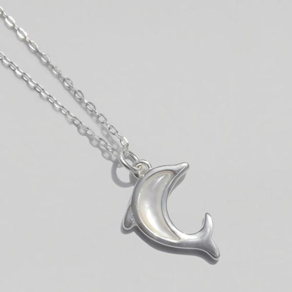 Women's Fashion Accessories Daily Dolphin Mother-of-Pearl Necklace