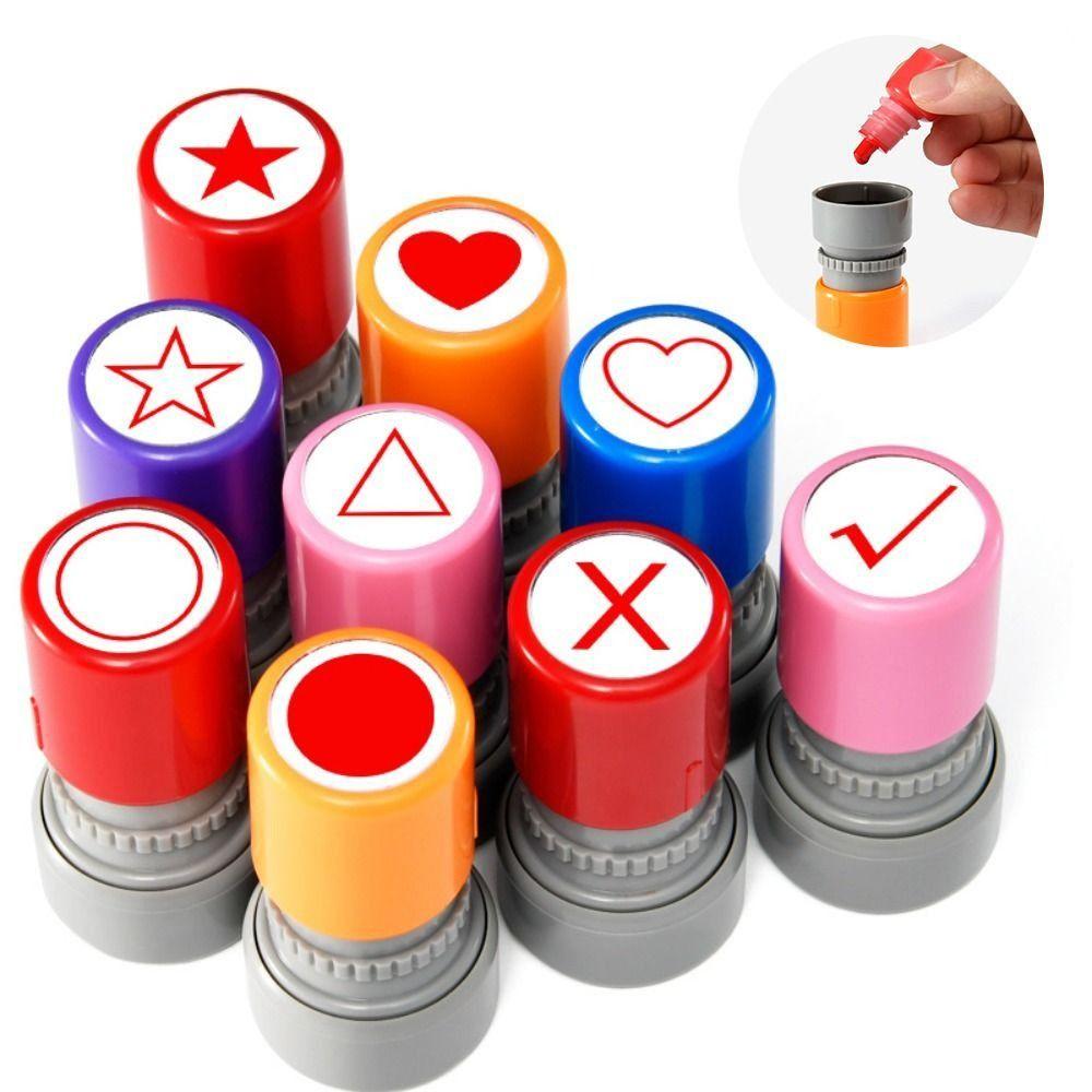 Самоклеящийся штамп по математике и геометрии, многоузорчатый мини-штамп для рисования, штамп для домашнего задания учителя