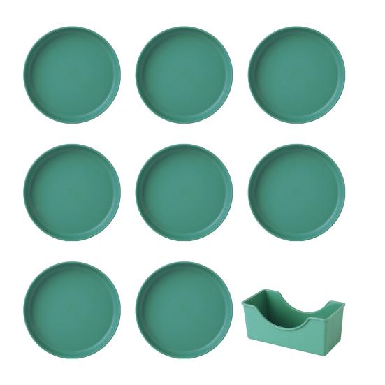 8 шт. легкие пластиковые тарелки, небьющиеся многоразовые обеденные тарелки, которые можно мыть в посудомоечной машине, красочные тарелки