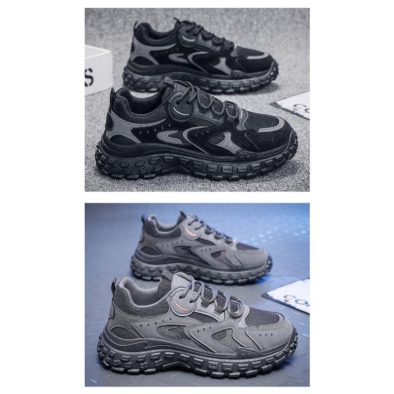 Мужская дышащая сетчатая спортивная обувь, универсальные повседневные кроссовки с толстой нескользящей подошвой