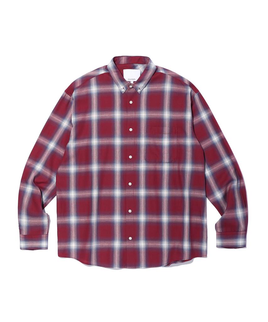 SOUNDSLIFE Ombre Check Shirt Red