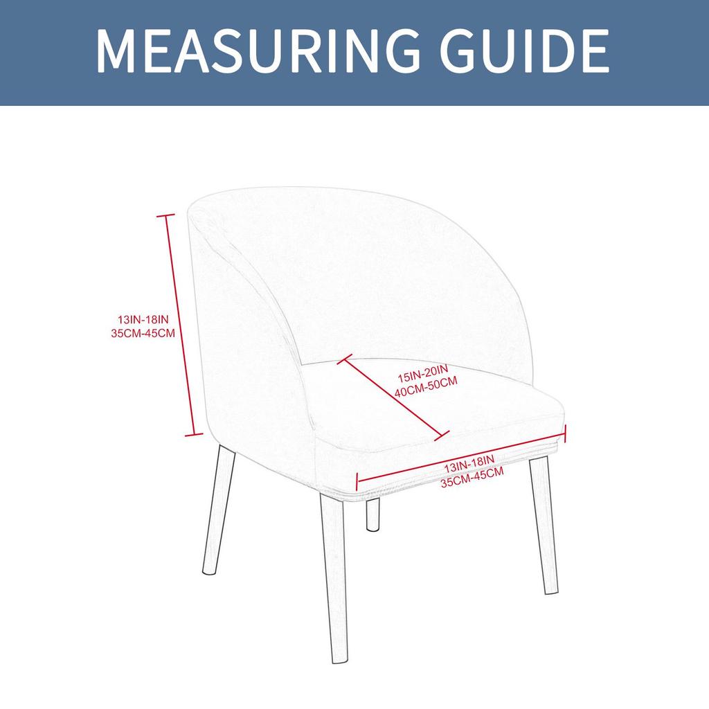 Velvet Semi-Circular Dining Chair Cover with Elastic Arc Design