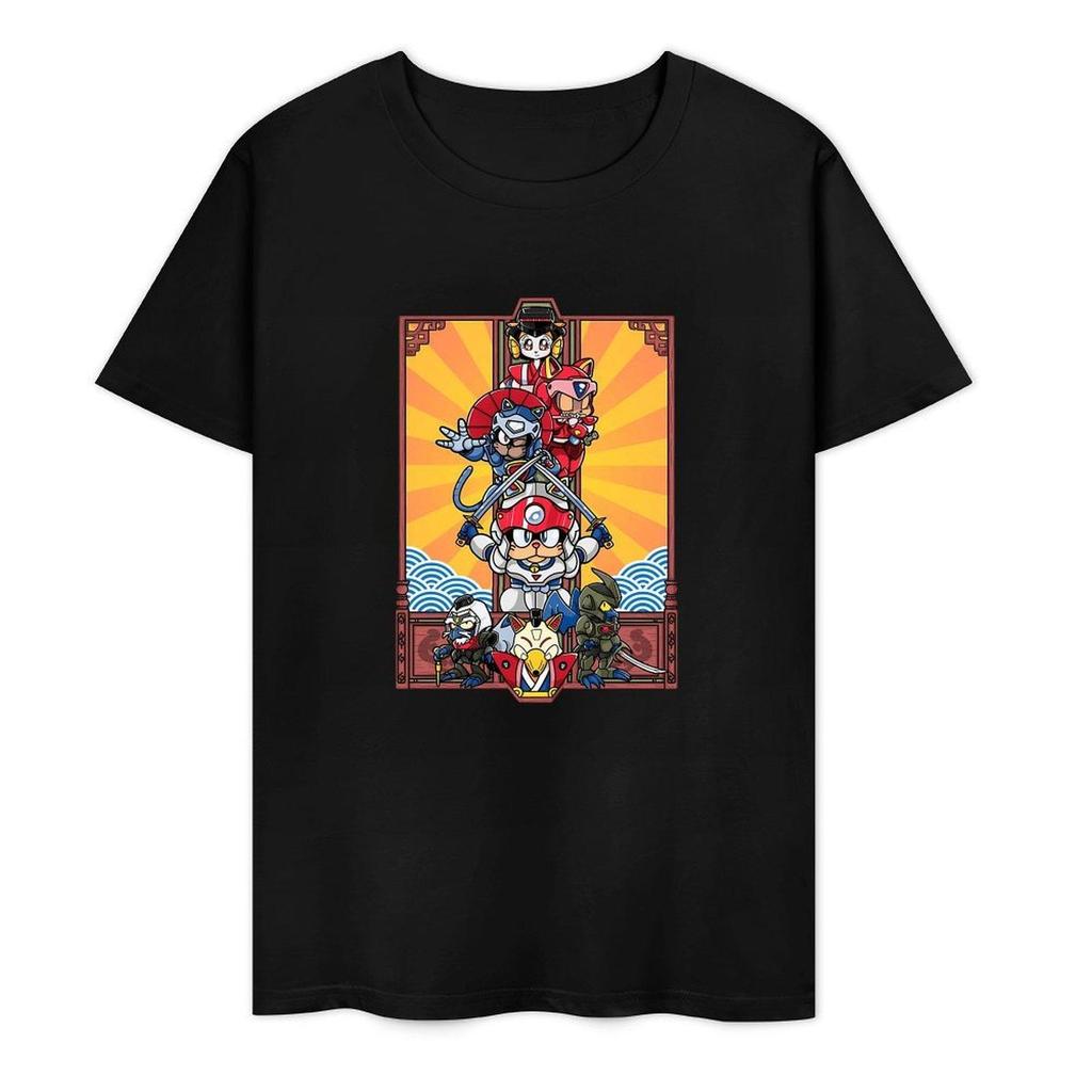 Samurai Pizza Cats 30s Anime Enter The Cats Tshirt