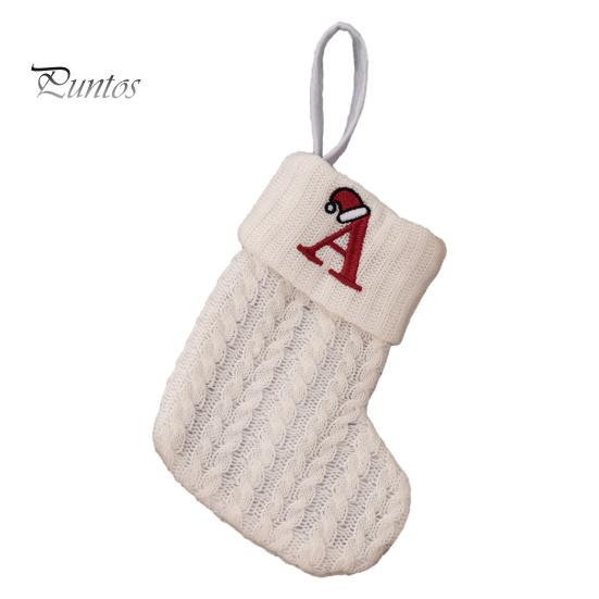 Рождественский чулок с буквами Легко повесить Привлекательный праздничный декор елки Подставка для подарков Рождественский чулок