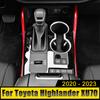ABS автомобильная консоль коробка передач панель отделка полоса наклейка с обеих сторон шестерни для Toyota Highlander XU70 Kluger 2020 2024 2024 2024