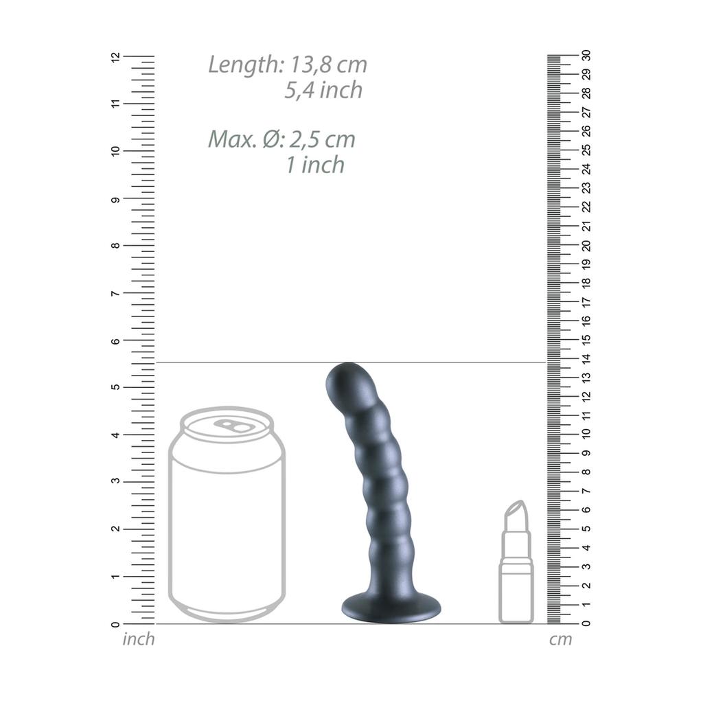 Ouch! - Silicone dildo with beads - 13 cm