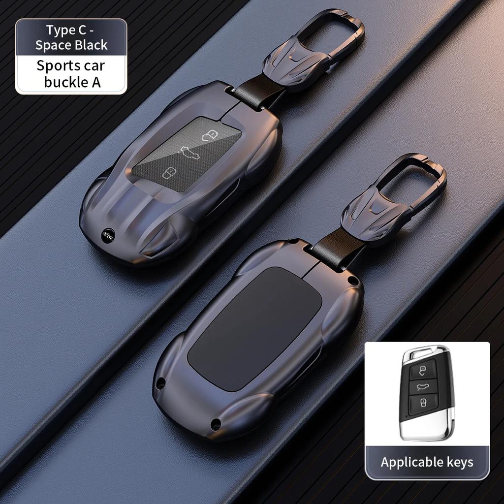 Zinc Alloy Silicone Car Key Case Shell for VW Skoda Kadioq Superb Protector Key Cover Metal Shell Keychain Accessories
