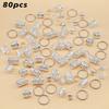 Metal Construction Dreadlock Hair Beads Hollow Out Design Multi Style Hair Braiding Cuffs Clip On Loc Hair Jewelry Girls Hair