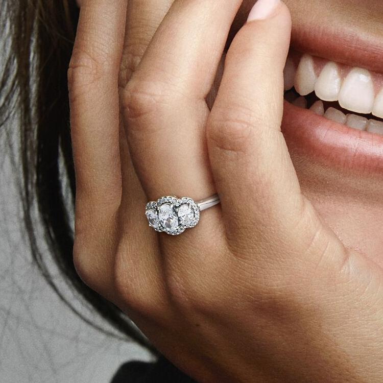 Pandora 925 Sterling Silver Rings Women's Silver 190049C01