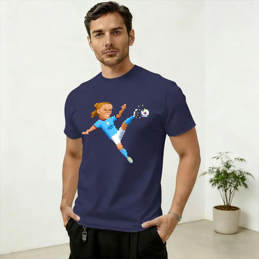 Unisex Haaland Number 9 T Shirt Pure Cotton Clothes Vintage Short Sleeve Crew Neck Tee Shirt Gift T-Shirt