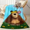 Masha Bear Blanket Soft & Cozy Perfect for Office Seaside Bedding for All Seasons Warmthful Decor Ideal Gift For Birthday Valentine'S Day