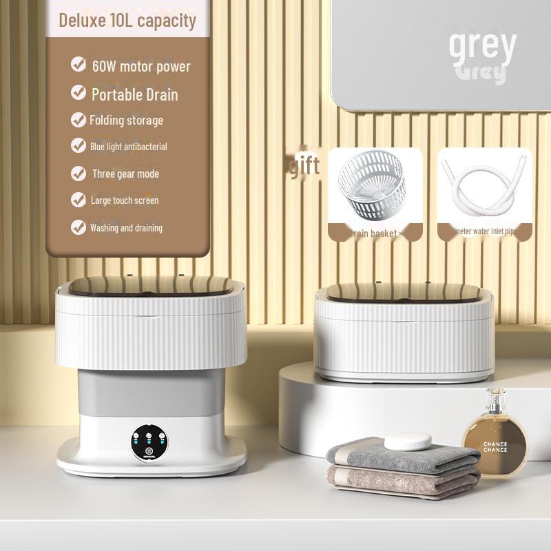 Портативная мини-стиральная машина: Компактная автоматическая стиральная машина с сушилкой для общежитий и детской одежды