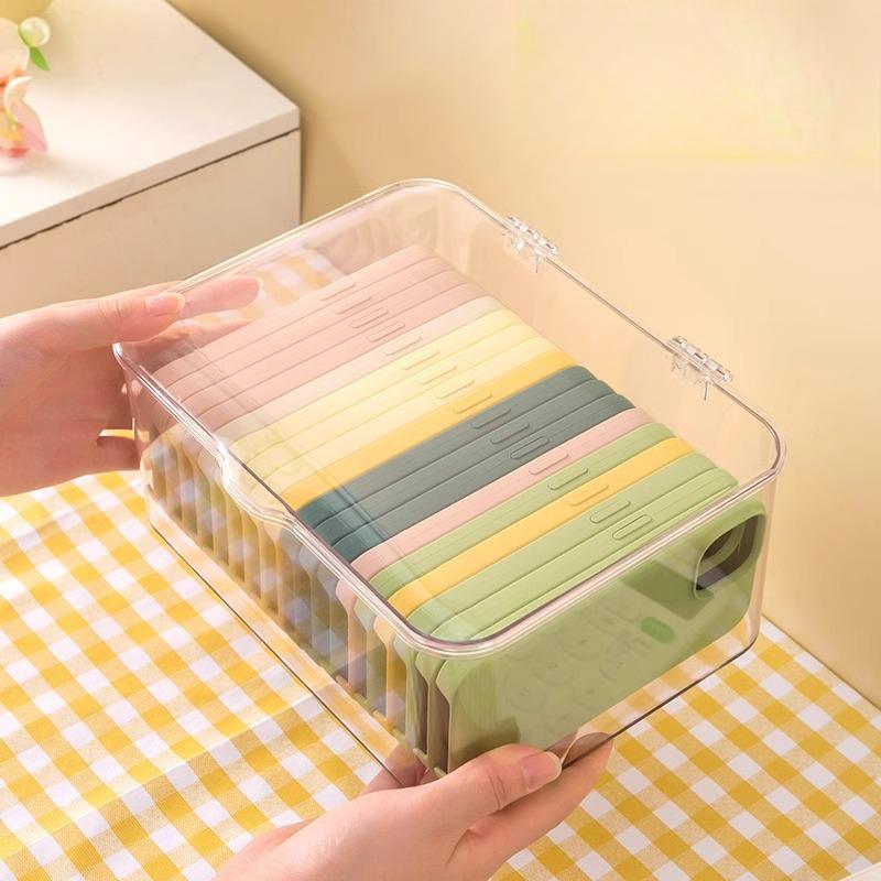 Mobile Phone Case Storage Box with Cover Dust-proof Desktop Drawer Transparent Plastic Storage Box