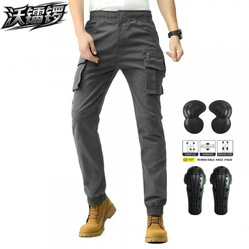 Mens Motorcycle Riding Pants Outdoor Tactical Multi-pocket Workwear Biker